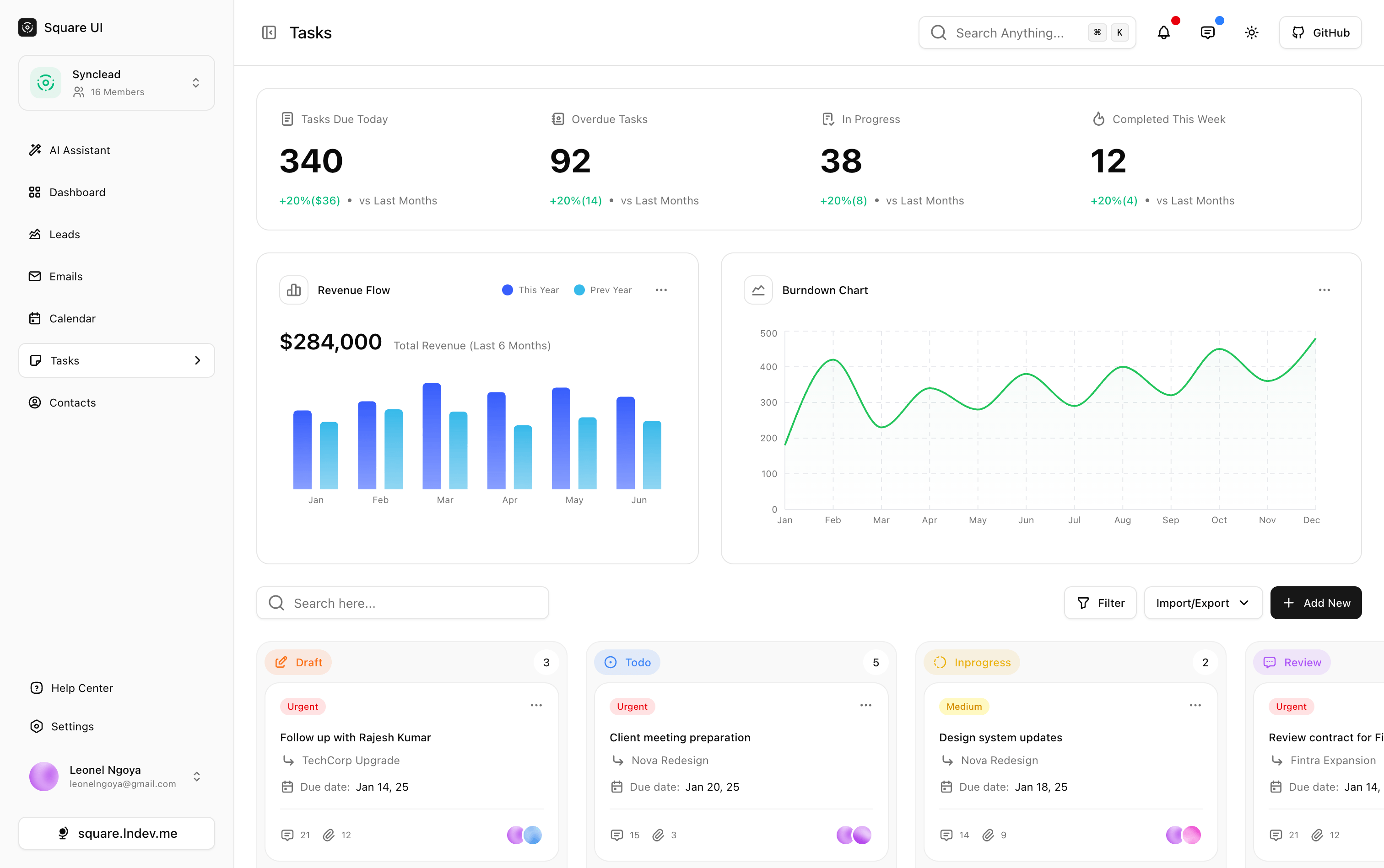 Square Ui Pattern Square UI — Open-source shadcn/ui layouts and templates